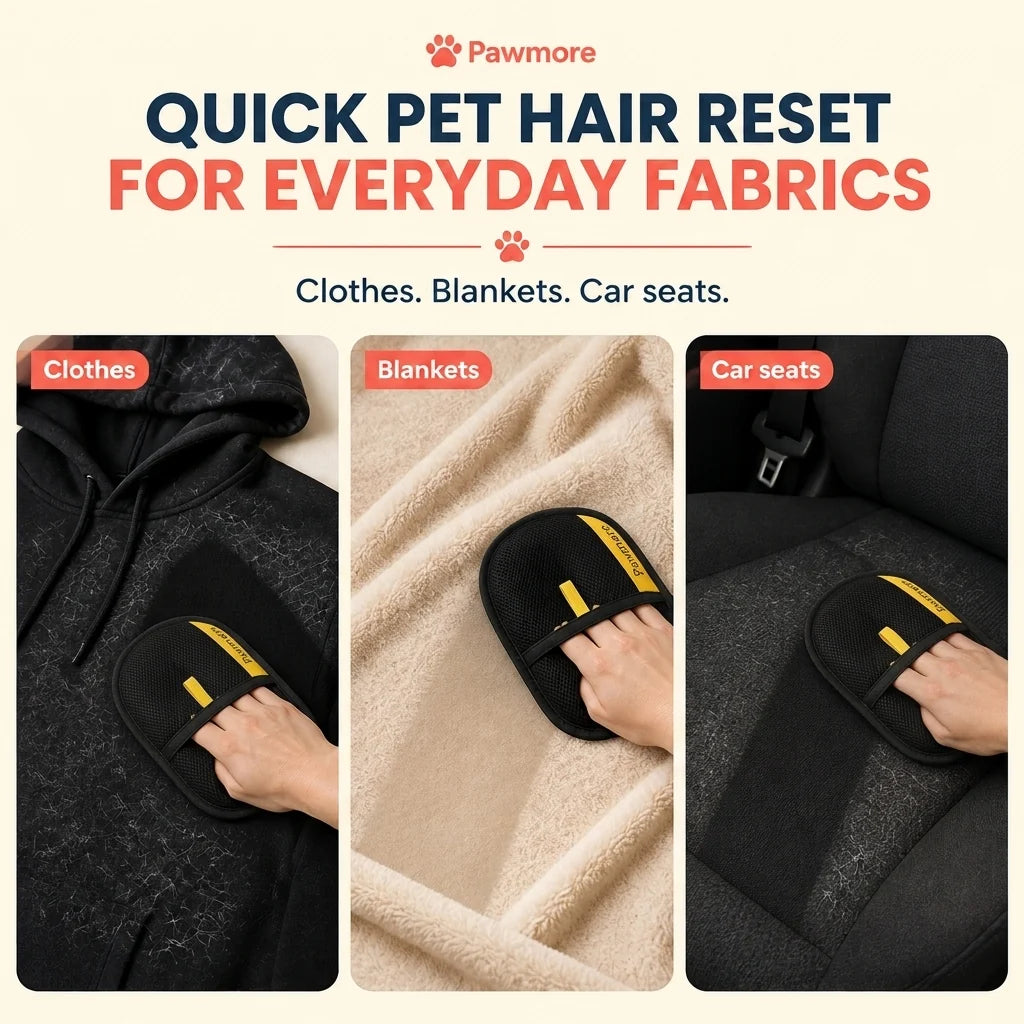 FurSweep Mitt used on clothes, blankets and car seats.